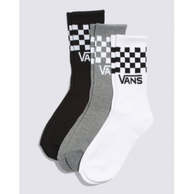 Kids Checkerboard Crew Sock 3 Pack Size 1-6