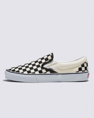 Vans Classic Slip-on Wide Checkerboard Shoe(black/classic White)