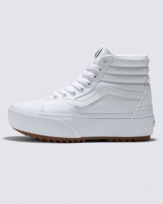 Sk8-Hi Stacked Shoe((Canvas) True White)