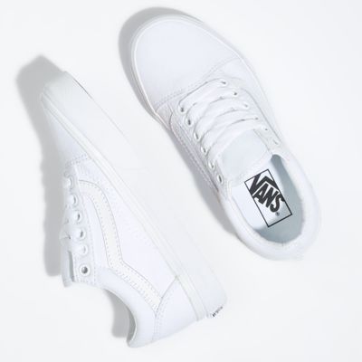 all white vans tennis shoes