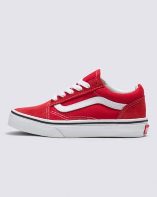 Vans Kids Old Skool Shoe(racing Red/true White)