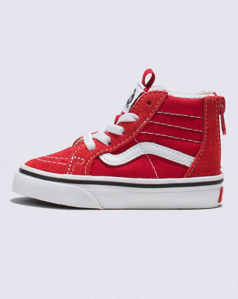 Vans Toddler Sk8-Hi Zip Shoe (Racing Red/True White)