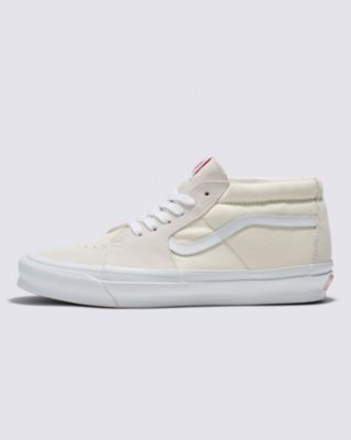 Vans Og Sk8-mid Lx Suede/canvas Shoe(white/white)