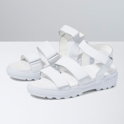 vans sandals white