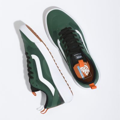 dark green old skool vans