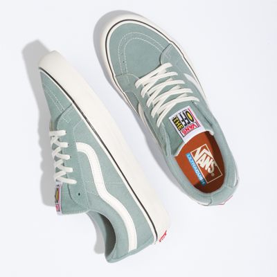 gray and mint vans