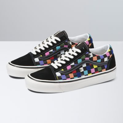 vans old skool checkerboard colorful