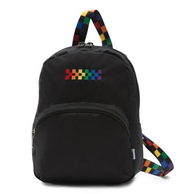 vans rainbow checkerboard backpack