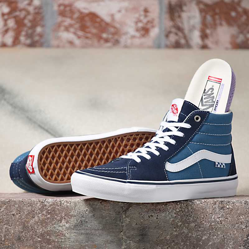 Vans | Sk8-Hi Navy/White Skate Shoe