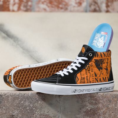 Vans X One Piece Skate Sk8-hi Shoe(orange)