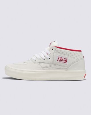 Vans Skate Half Cab Vintage Sport Shoe(white/red)