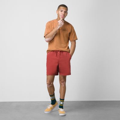 vans red shorts