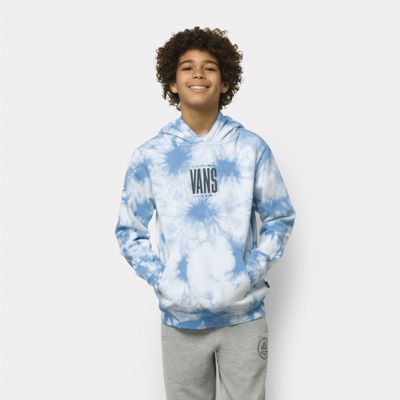 blue tie dye vans sweatshirt