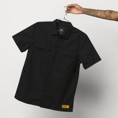 vans short sleeve button down