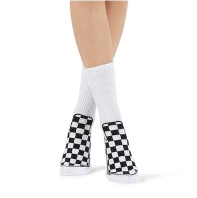 Checkerboard Slip-On Crew Sock Size 6.5-10