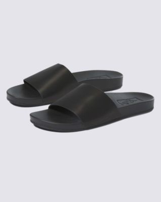 Leather Decon Slide Sandal(Black)