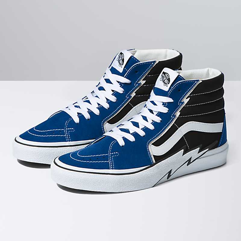 Vans | Sk8-Hi Bolt Suede/Canvas Blue/Black Classics Shoe