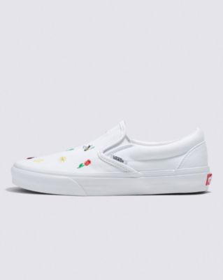 Vans Classic Slip-on Garden Party Shoe(true White)