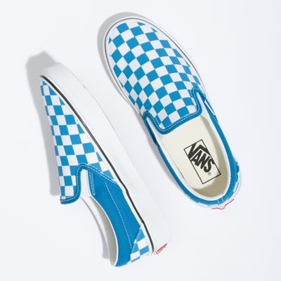 light blue vans with checkers