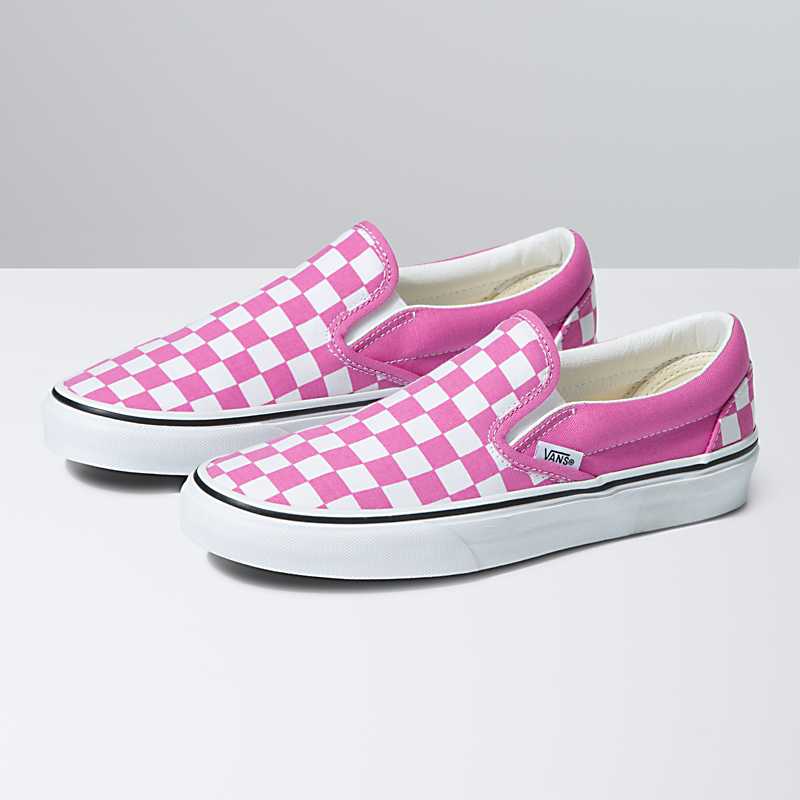 30% Off Vans Color Theory Checkerboard Classic Slip-On Shoes Tillandsia ...