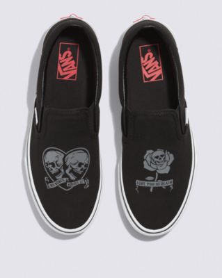 Vans Classic Slip-on Love You To Death Shoe(black/true White)