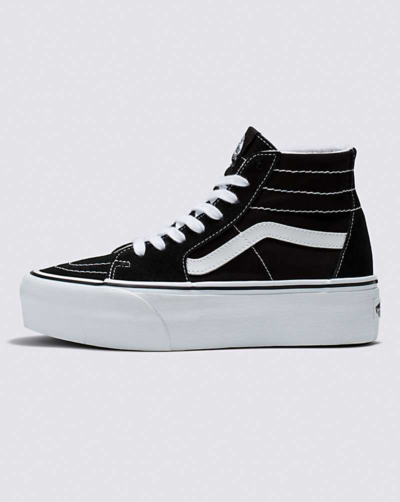 Vans Leather Sk8-hi Slim Zip Sneaker in Black