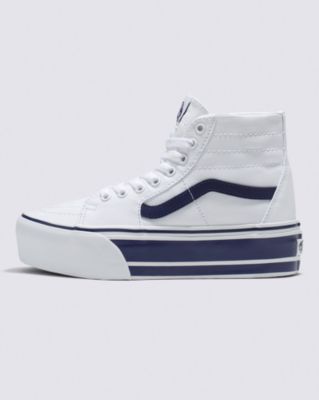 Sk8-Hi Tapered Stackform Sport Stripes Shoe(Navy/True White)