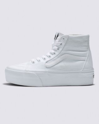 Sk8-Hi Tapered Stackform Shoe(Canvas True White)