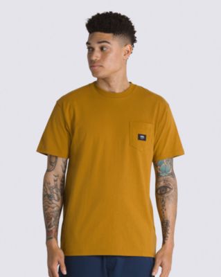 Woven Patch Pocket T-Shirt(Golden Brown)