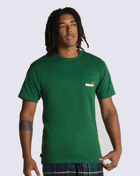 Vans Off The Wall Graphic Embroidered Pocket Tee (Eden)