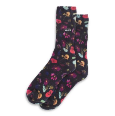 Pressed Floral Crew Sock Size 9.5-13