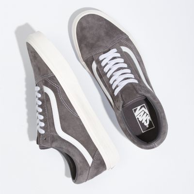 suede vans grey