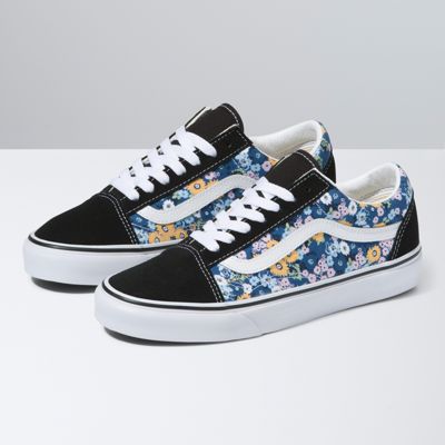 vans floral shoes