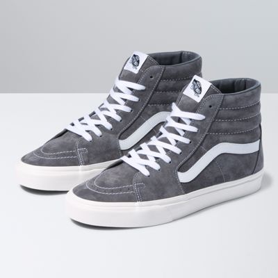 vans high top grey suede