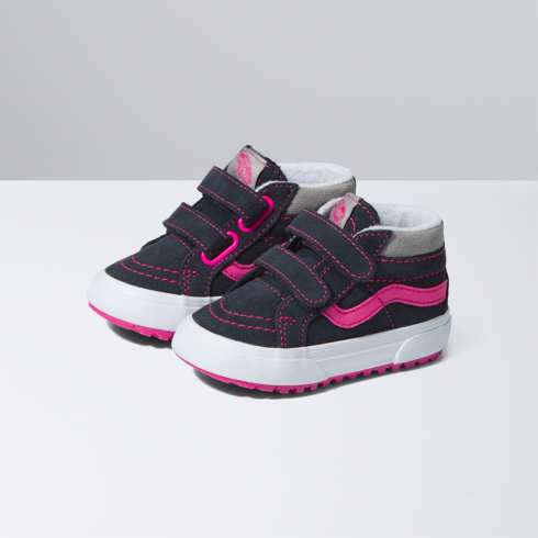 Vans Toddler Sk8-Mid Reissue V MTE-1 Shoe (Navy/Pink Glo)