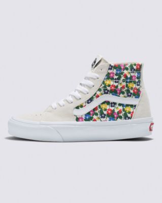 Vans Sk8-hi Tapered Floral Shoe(white)
