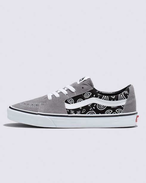 Vans Paisley Sk8-Low Shoe (Gray/True White)