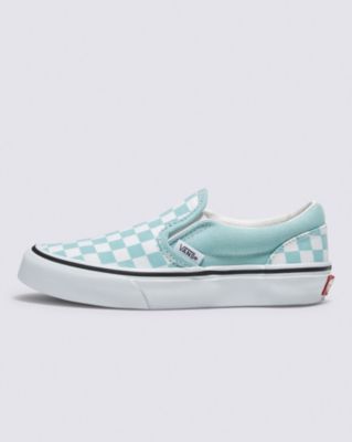 Vans Kids Classic Slip-on Checkerboard(canal Blue)
