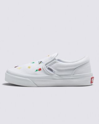 Vans Kids Classic Slip-on Garden Party Shoe(true White)