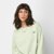 Water Wash Cropped Pullover Crew Fleece