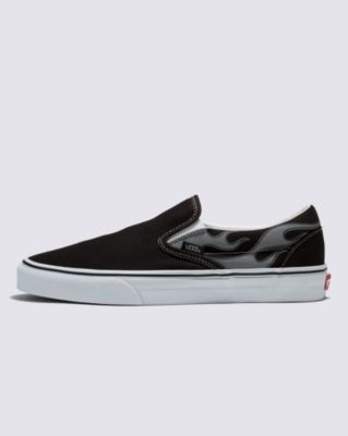 Vans Classic Slip-on Reflective Flame Shoe(black)
