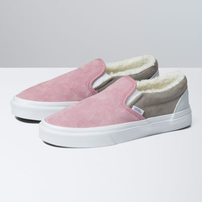 Classic Slip-On Pig Suede Sherpa Shoe(Multi Color)