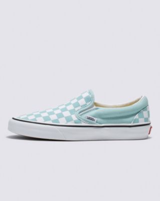 Vans Classic Slip-on Checkerboard Shoe(canal Blue)