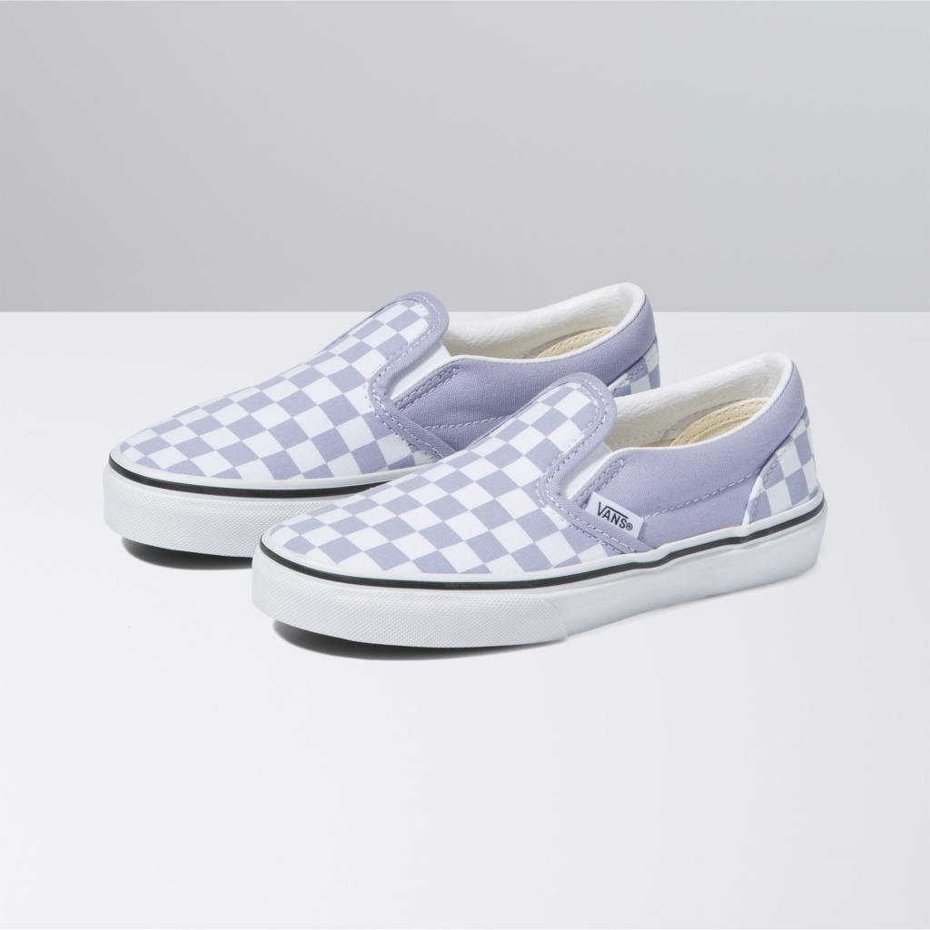 Stralend Onveilig Legacy Vans | Kids Classic Checkerboard Slip-On Languid Lavender/True White Shoes