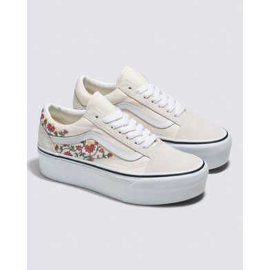 Floral Embroidery Old Skool Stackform Shoe