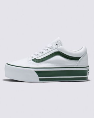 Vans Old Skool Stackform Sport Stripes Shoe(green/true White)
