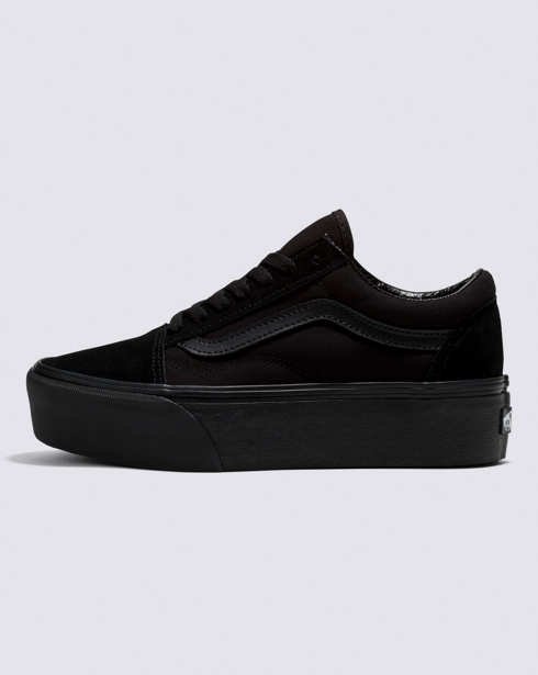 Vans Old Skool Stackform Shoe (Suede/Canvas Black/Black)