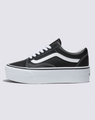 Vans Old Skool Stackform Leather Shoe(black/true White)