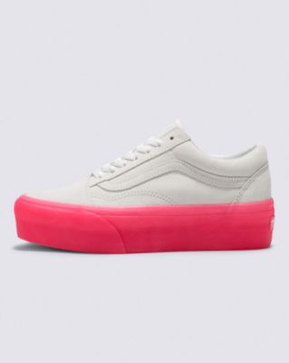 Vans Old Skool Stackform Shoe(suede Blanc De Blanc/pink)