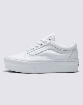 Vans Old Skool Stackform Shoes (true White) Women White, Size 2.5